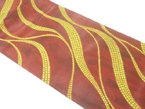 よろけ縞模様織出し袋帯